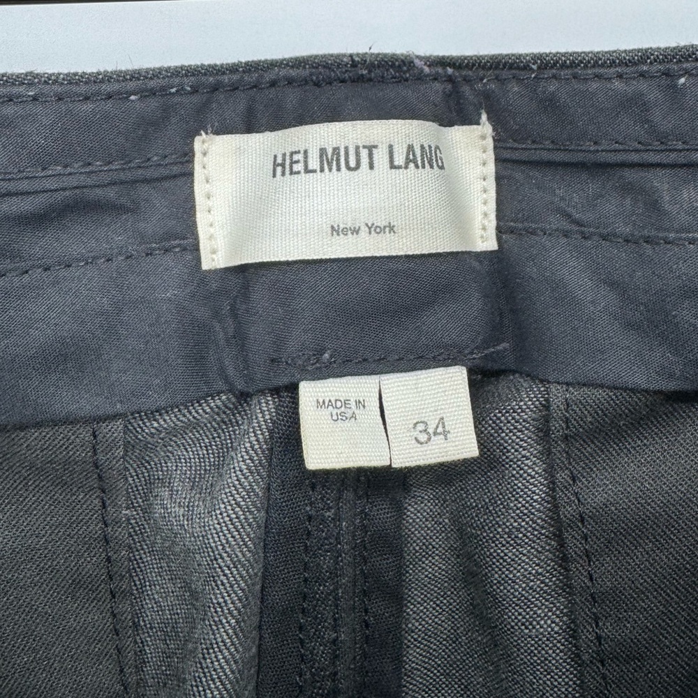 Helmut Lang Men's Black/Gray Cotton Twill Pants 707HM210 Made in USA Size 34 - Picture 5 of 8